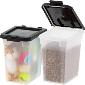 10 Lbs. Airtight Pet Food Container | Dog Cat Food Storage Bin | Treat Box 2Pk