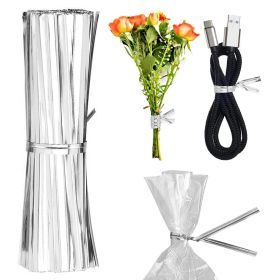 Metallic Twist Ties for Bags 4". 100000 Pack of Silver Aluminum Foil Bread Twist Ties for Treat Bags. Bread Ties for Candy. Reusable Twist Ties