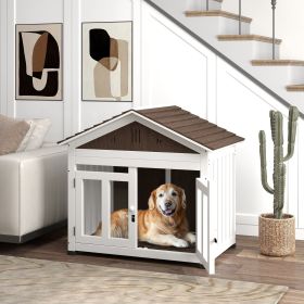 L Dog House Outdoor Indoor for Small (Option: Brown-1020x720x240 mm)