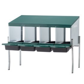 4-Hole Chicken Nest, With Legs And Cover To Protect Eggs,Green (Option: Green)