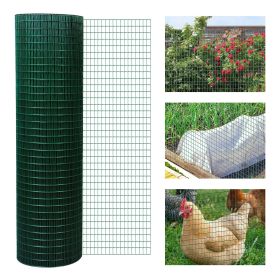 PVC Coated Chicken Rabbit Fencing Wire Garden Galvanized Fence Border (Option: Dark Green-930x265x270 mm)